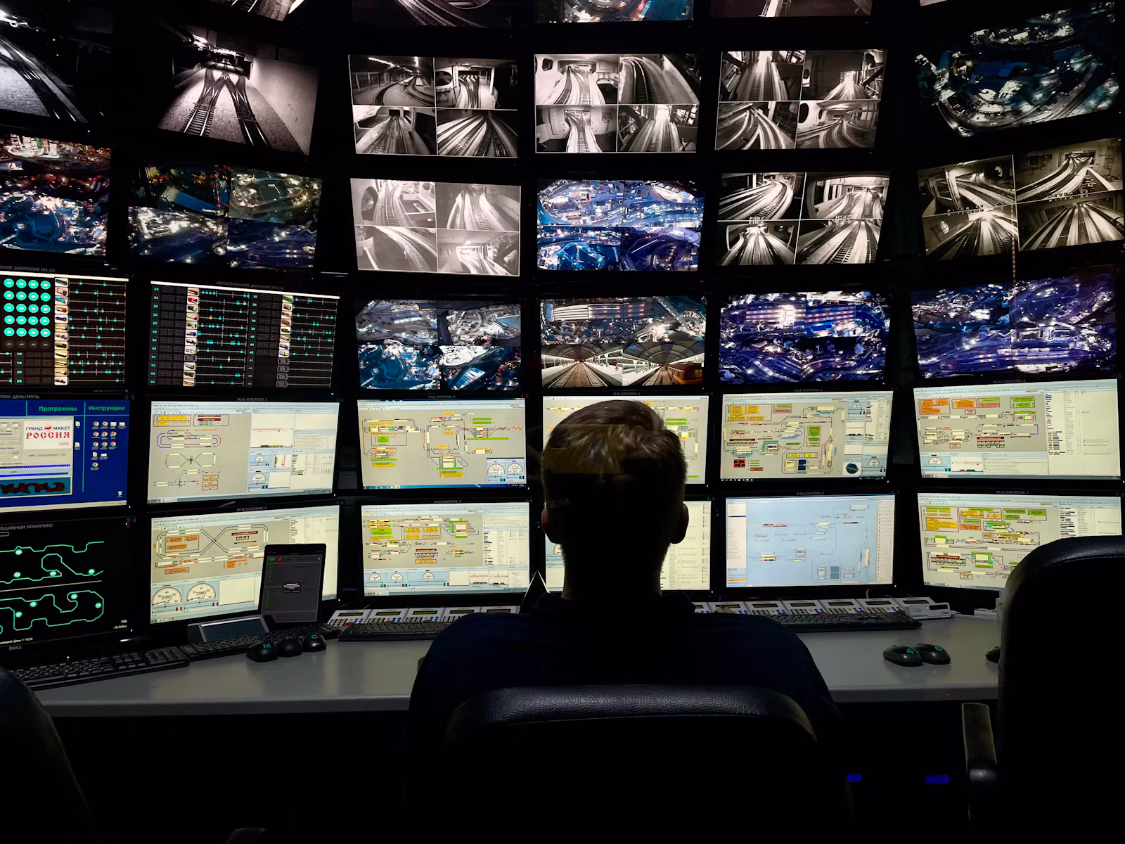 Security analyst facing alert fatigue across multiple monitors