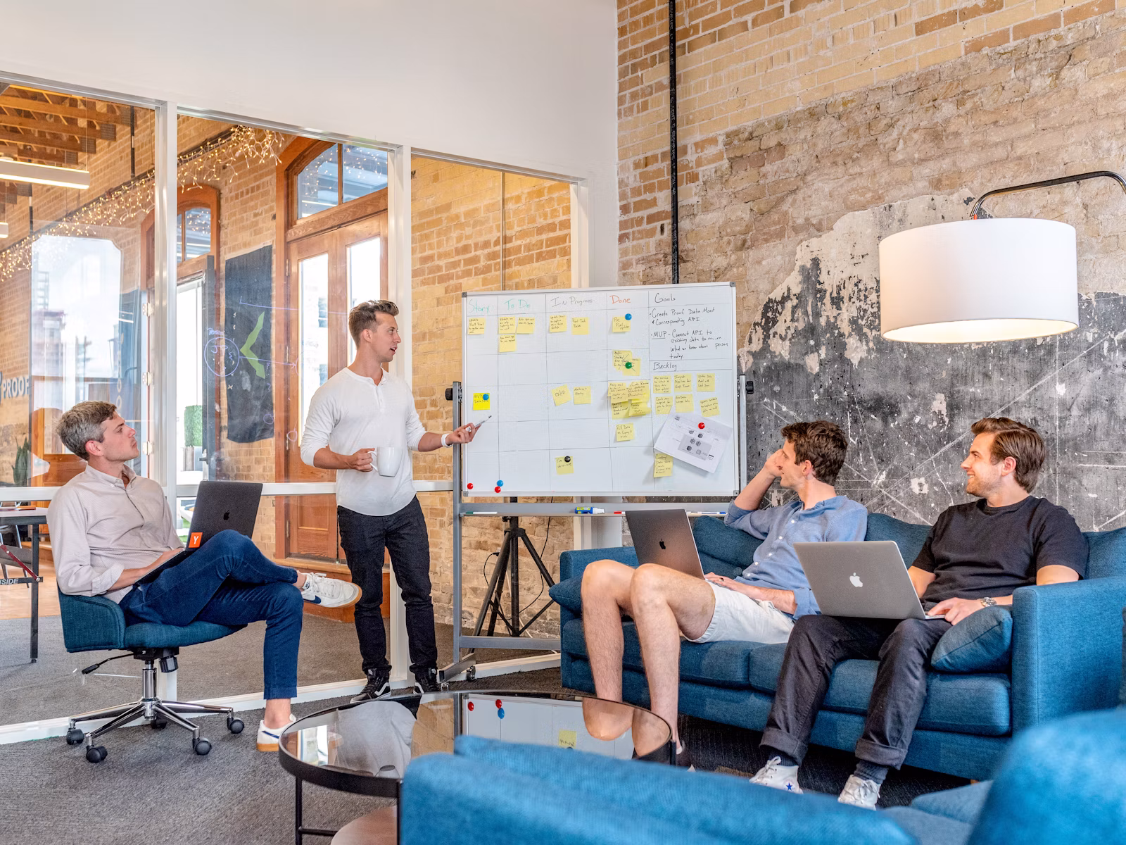 Team turning a cybersecurity strategy into initiatives