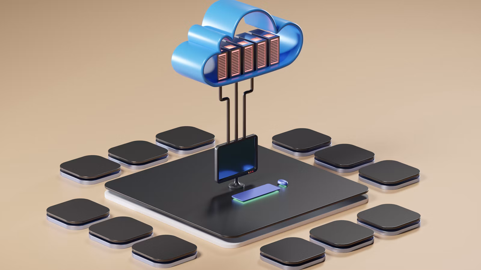 Cloud computing concept showing how CSPM fits within CNAPP
